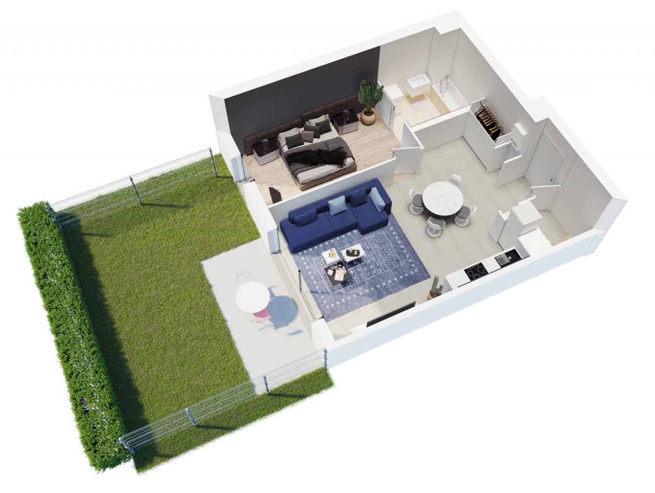 Idéal investiseur  T2 avec terrasse et jardin - Image #2